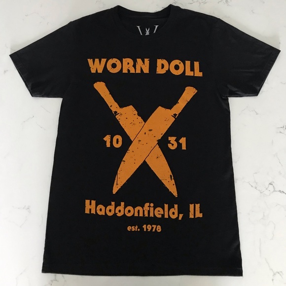 Tultex Tops - Worn Doll Michael Myers Halloween T-Shirt